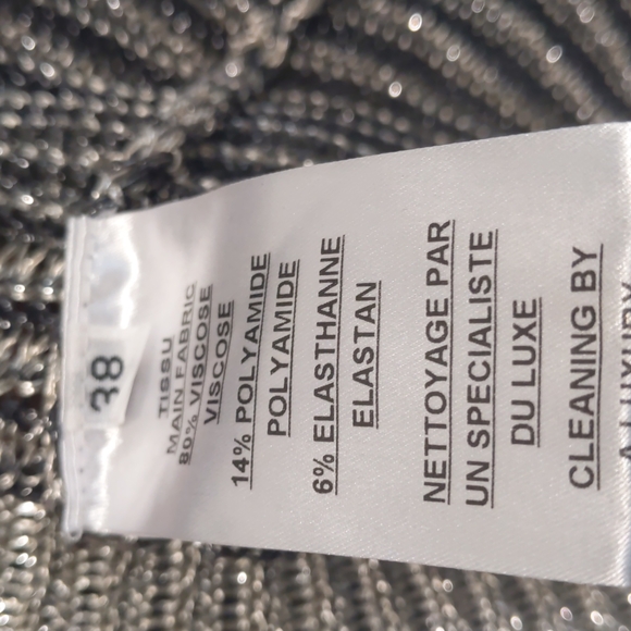 Balmain Silver and Black Striped Cable Knit Metallic Sweater - Picture 5 of 10